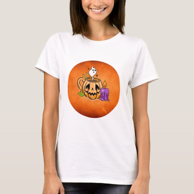 Halloween T-Shirt mit Kürbis-Motiv  (Vorderseite)