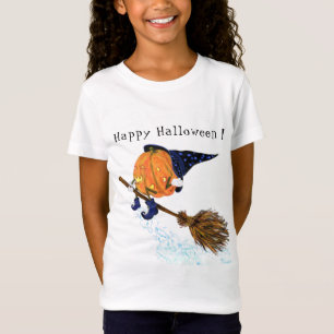 Halloween T-Shirt Sorcière Citrouille Volant Salle