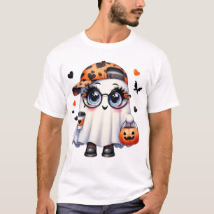 Halloween-T-Shirt, Süßes Geister-T-Shirt, Kürbis-S T-Shirt