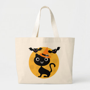 Halloween-T - Shirt und -Geschenke für Katzen und  Jumbo Stoffbeutel