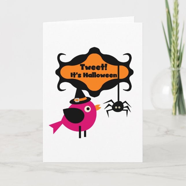 Halloween-T - Shirt und -Geschenke getweetet Karte (Vorderseite)