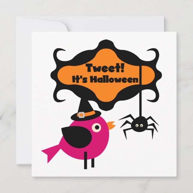 Halloween-T - Shirt und -Geschenke getweetet Karte (Vorderseite)