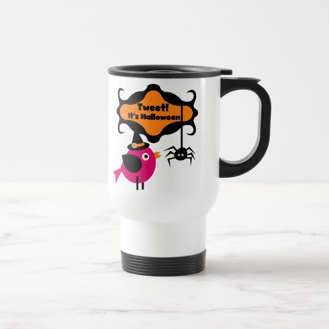 Halloween-T - Shirt und -Geschenke getweetet Reisebecher (Rechts)