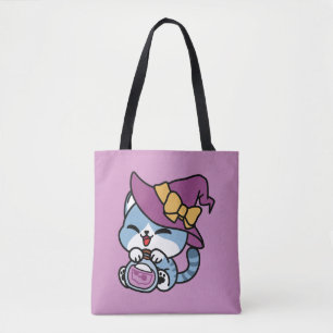 Halloween-Tabby-Katze – Hexenhut und Zaubertrank-K Tasche