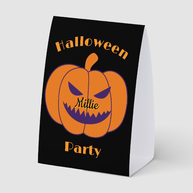 Halloween Table Tent Paper Sign Tischaufsteller (Rückseite)