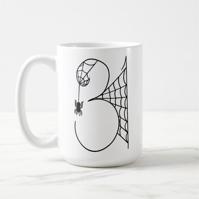 Halloween Tag 31 Spinnennetze Kaffeetasse (Links)