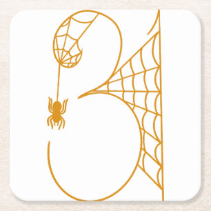 Halloween Tag 31 Spinnennetze Rechteckiger Pappuntersetzer