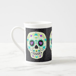 Halloween-Tag der Toten Schädel-Tasse Prozellantasse