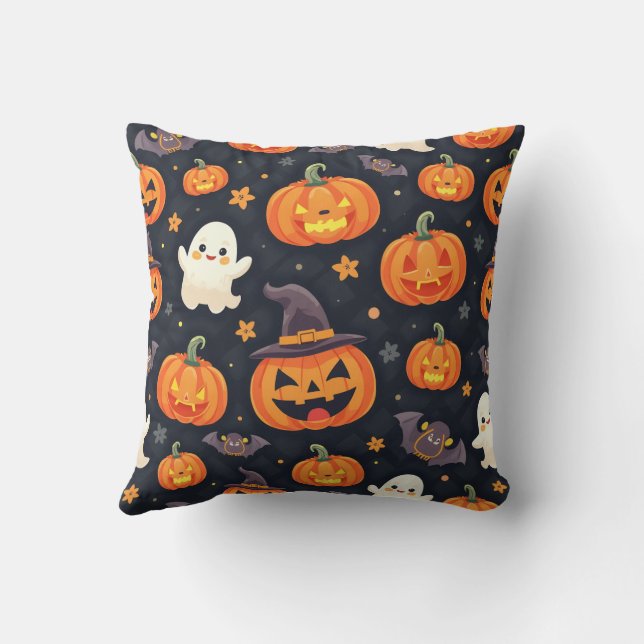 Halloween Tag gemustert Kissen(bearbeiten) Kissen (Rückseite)