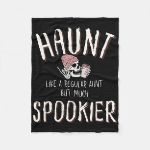 Halloween Tante Shirt Fleecedecke