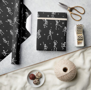 Halloween tanzende Skelette Geschenkpapier