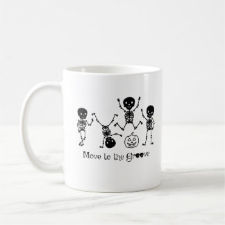 Halloween tanzendes Skelett bewegt sich zum Groove Kaffeetasse