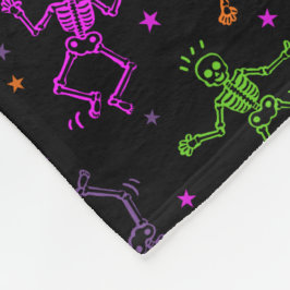 Halloween-Tanzskelette Fleecedecke