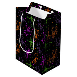 Halloween-Tanzskelette Mittlere Geschenktüte