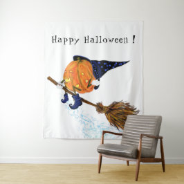 Halloween Tapestry Hexenkürbis Wandteppich