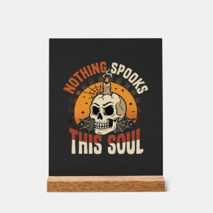 Halloween Tapferer Skelett Nacht Acrylschild