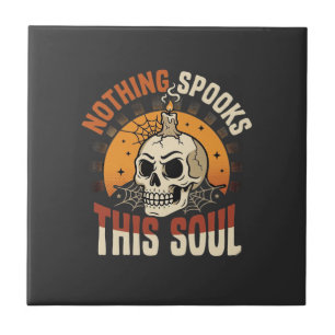 Halloween Tapferer Skelett Nacht Fliese