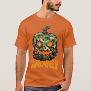 Halloween-Tarnung Grusel-Kürbis Horror-Camoween-Fr T-Shirt