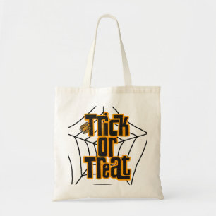 Halloween-Tasche im Spinnennetz trick oder behande Tragetasche
