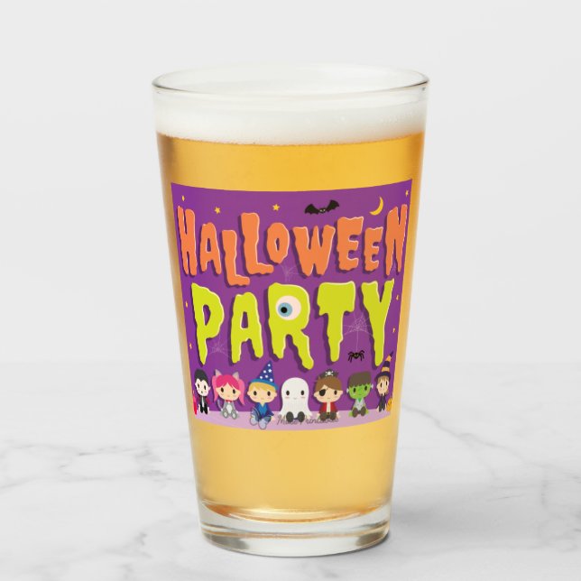 Halloween-Tasse Glas (Vorne (Gefüllt))