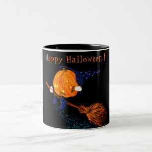 Halloween Tasse Hexenkürbis mit Broom
