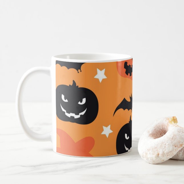 Halloween-Tasse Kaffeetasse (Mit Donut)