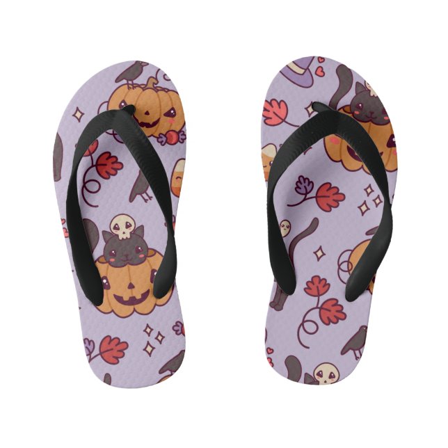 Halloween-Tasse-Kindermotiv-drehtest Kinderbadesandalen (Fußbett)