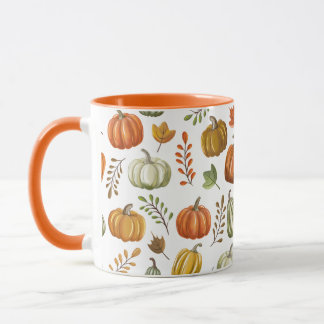 Halloween-Tasse mit Kürbissen - Weiß Tasse