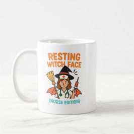 Halloween-Tasse "Ruhen der Hexe - Krankenschwester Kaffeetasse