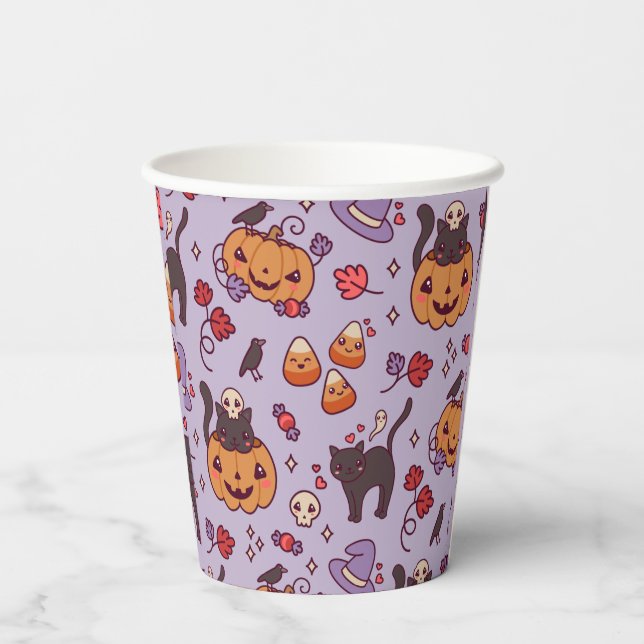 Halloween-Tasse zur Dekoration Pappbecher (Rückseite)