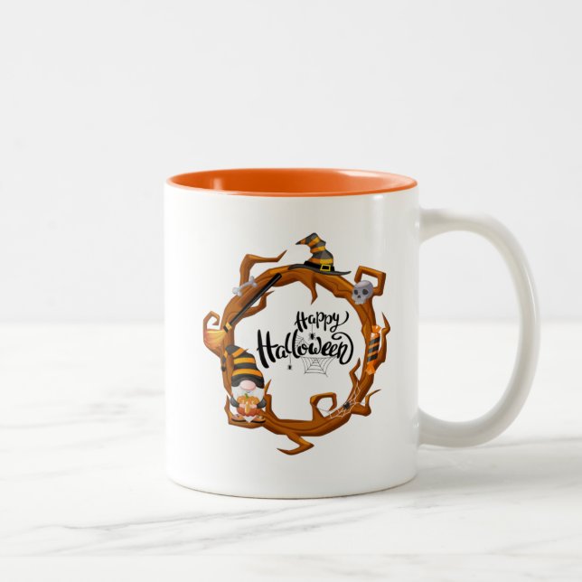 Halloween-Tasse Zweifarbige Tasse (Rechts)