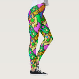 Halloween-Tasten und -Stifte Leggings