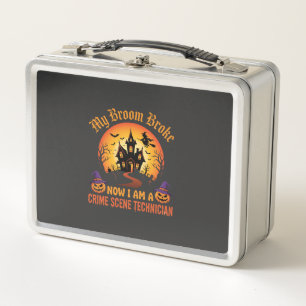 Halloween-Tatorttechniker-Hexen-Humor-Design Metall Brotdose