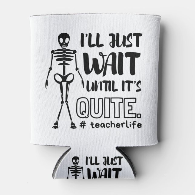 Halloween Teacher Fall Lehrer Dosenkühler (Vorderseite)