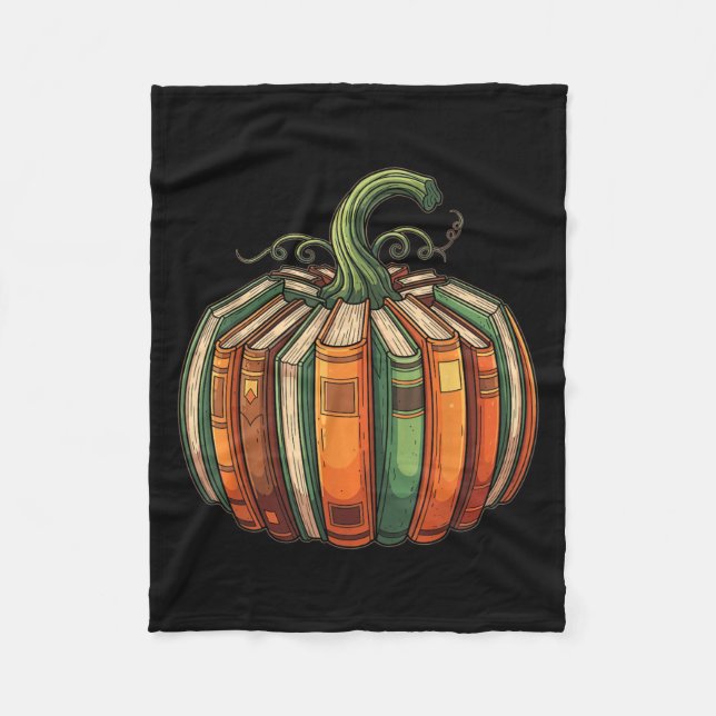 Halloween Teacher Shirts Fall Pumpkin Fall Book Sh Fleecedecke (Vorderseite)