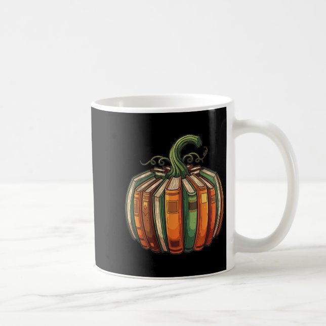 Halloween Teacher Shirts Fall Pumpkin Fall Book Sh Kaffeetasse (Rechts)