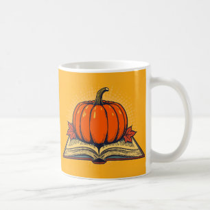 Halloween Teacher Shirts fallen Pumpkin Fall Book Kaffeetasse