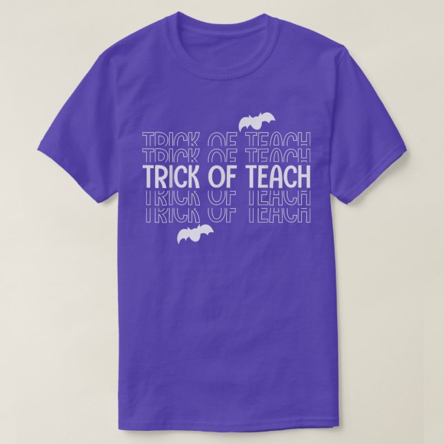 Halloween Teacher Trick oder Teach Funny School Ha T-Shirt (Design vorne)
