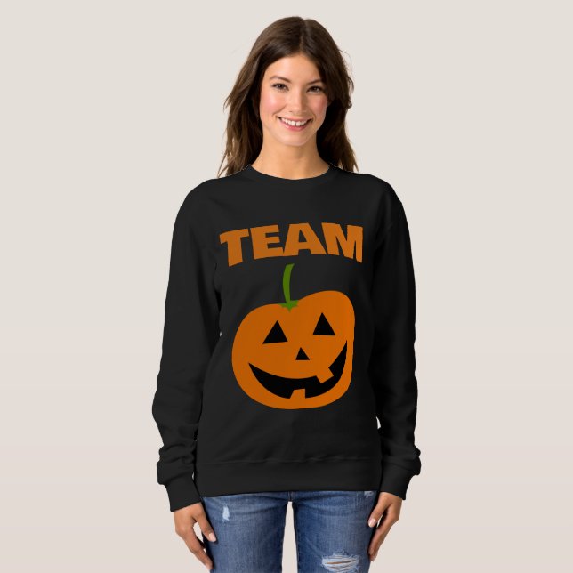 HALLOWEEN TEAM CITROUILLE T-SHIRTS SWEATSHIRTS (Devant entier)