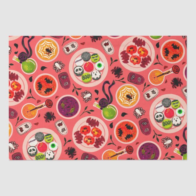 Halloween Tee Party Tissue Paper Seidenpapier (Vorderseite)