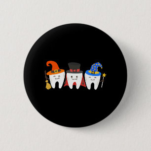 Halloween Teeth Dental Button
