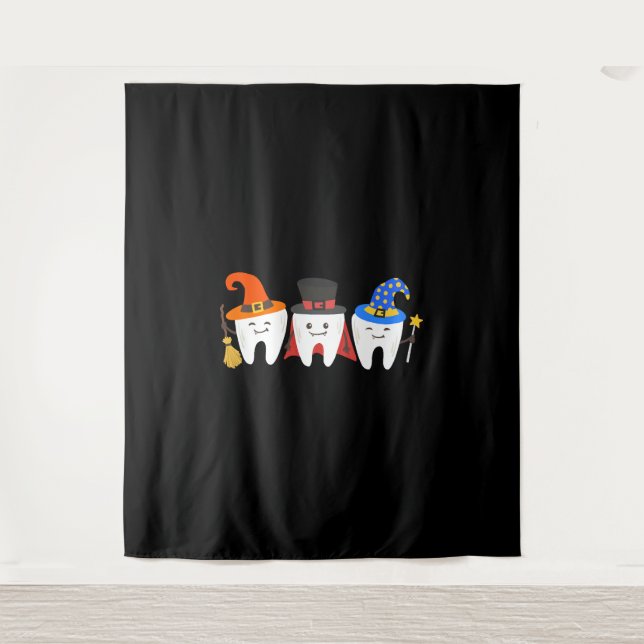 Halloween Teeth Dental Wandteppich (Vorderseite)