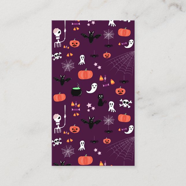 Halloween Telefonnummerkarte (Vorderseite)