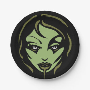 Halloween-Teller Festive Zombie-Mädchen-Papiertell Pappteller