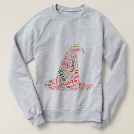 Halloween-Text-Form-Hexe, Wolke Sweatshirt