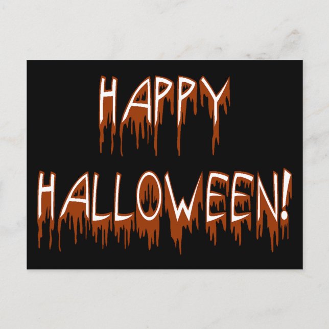 Halloween-Text Postkarte (Vorderseite)