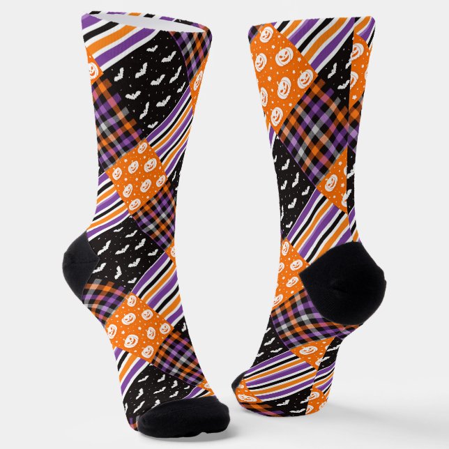 Halloween-Texturen Socken (Gewinkelt)