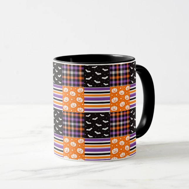 Halloween-Texturen Tasse (VorderseiteRechts)