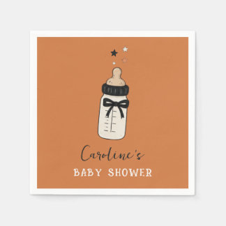 Halloween-Thema-Babyflaschen-Schleife-Herbst-Baby- Serviette