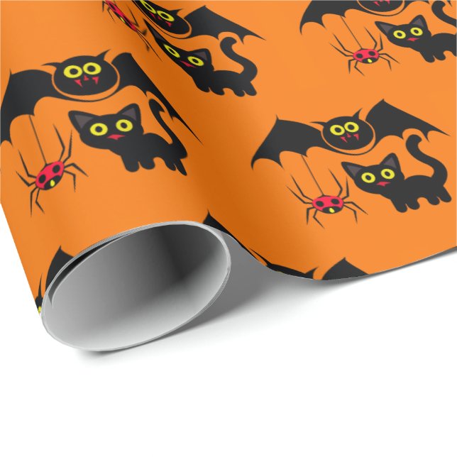 Halloween-Thema Geschenkpapier (Rolleneckpunkt)